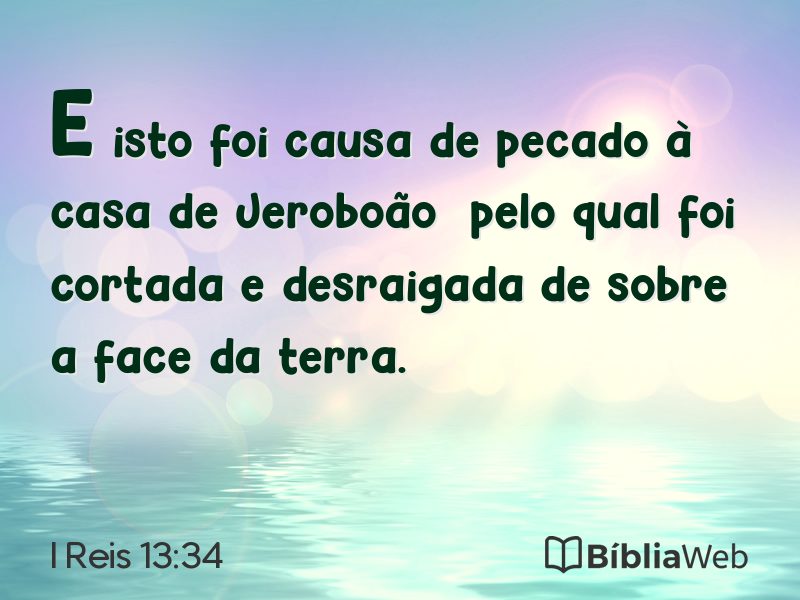 I Reis 13:34 em imagem para compartilhar