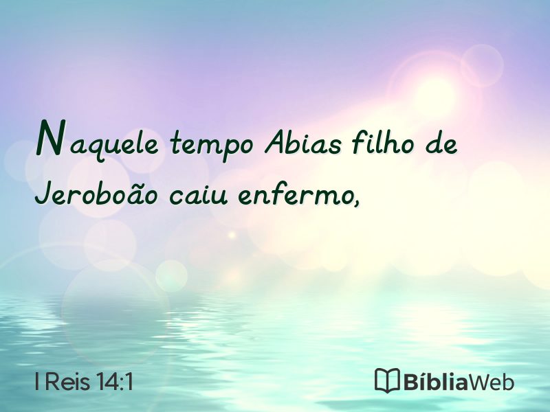 I Reis 14:1 em imagem para compartilhar