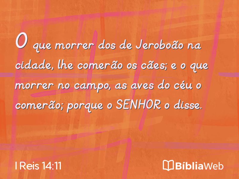 I Reis 14:11 em imagem para compartilhar