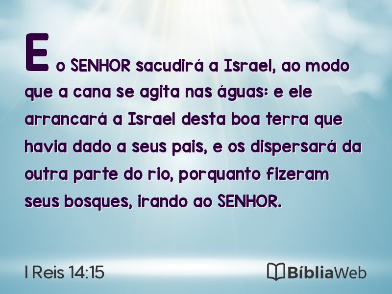 I Reis 14:15 em imagem para compartilhar