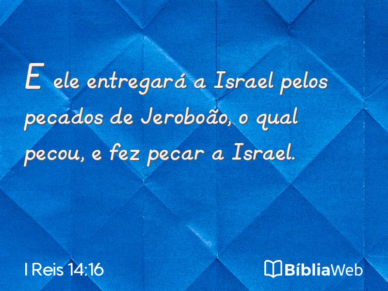 I Reis 14:16 em imagem para compartilhar