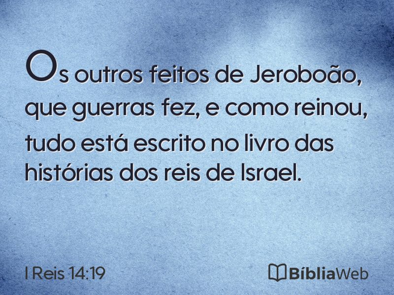 I Reis 14:19 em imagem para compartilhar