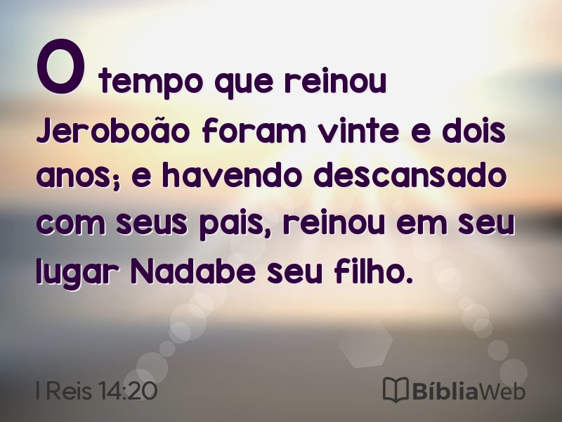 I Reis 14:20 em imagem para compartilhar