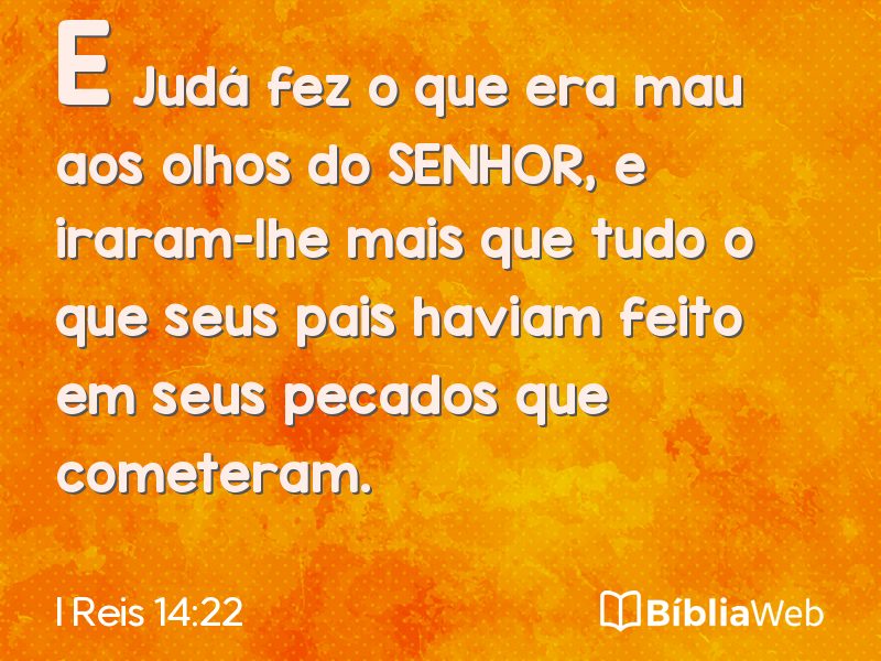 I Reis 14:22 em imagem para compartilhar