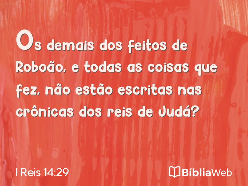 I Reis 14:29 em imagem para compartilhar