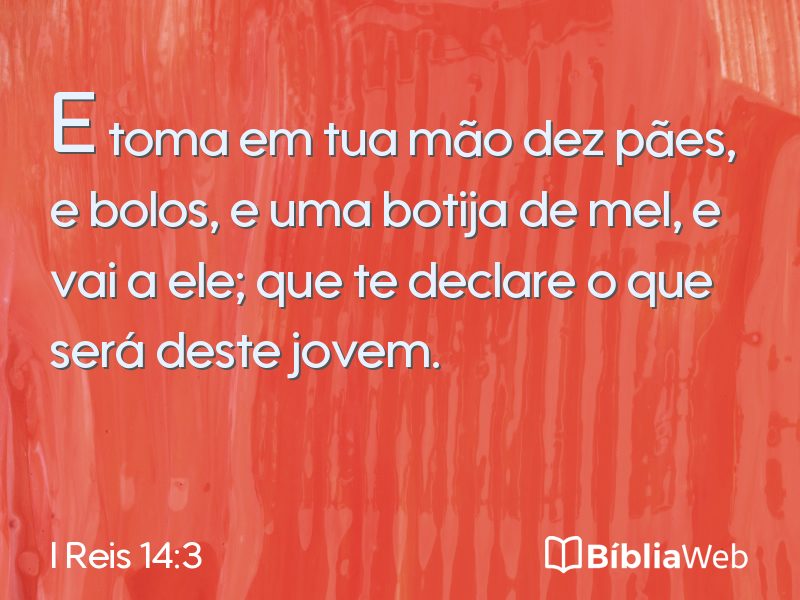 I Reis 14:3 em imagem para compartilhar