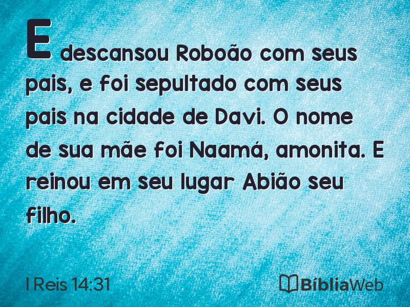 I Reis 14:31 em imagem para compartilhar