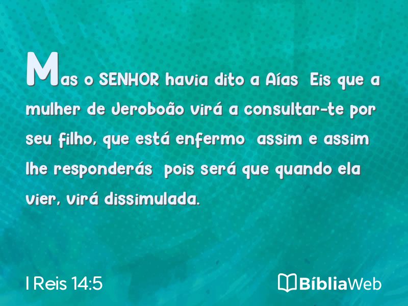 I Reis 14:5 em imagem para compartilhar
