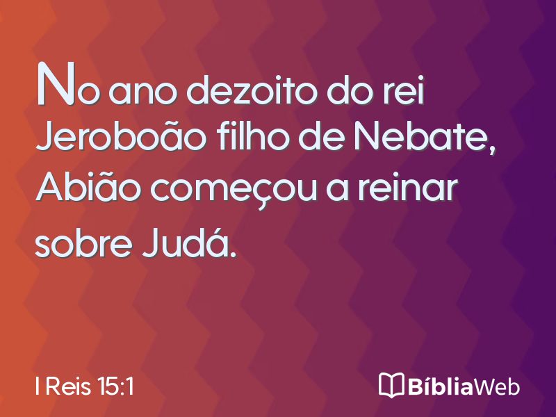 I Reis 15:1 em imagem para compartilhar