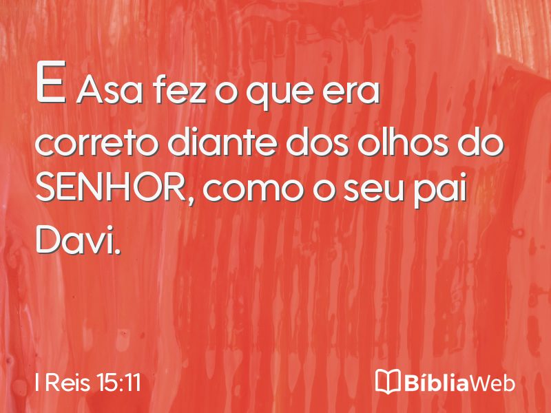 I Reis 15:11 em imagem para compartilhar