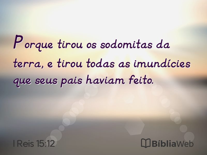 I Reis 15:12 em imagem para compartilhar