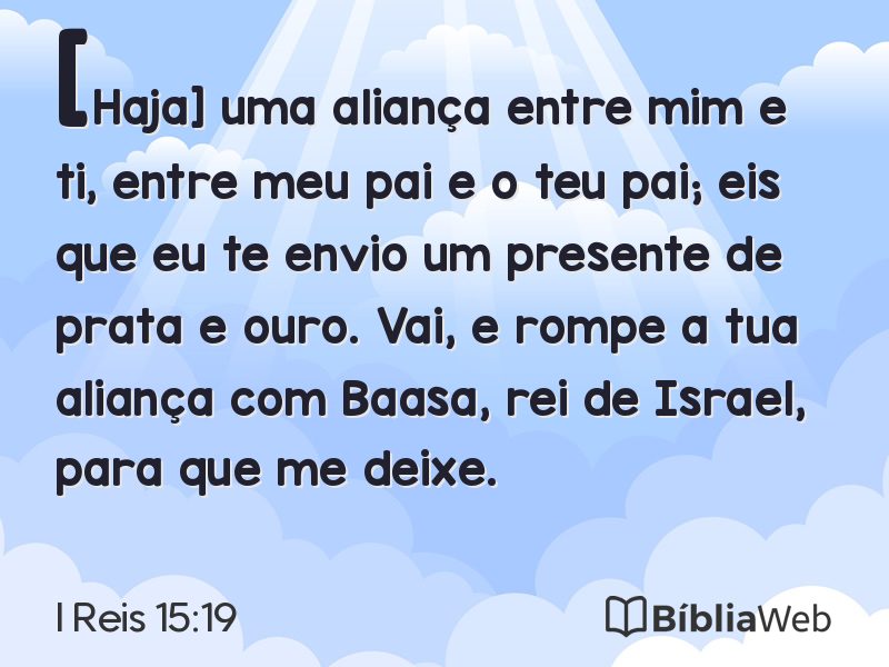 I Reis 15:19 em imagem para compartilhar