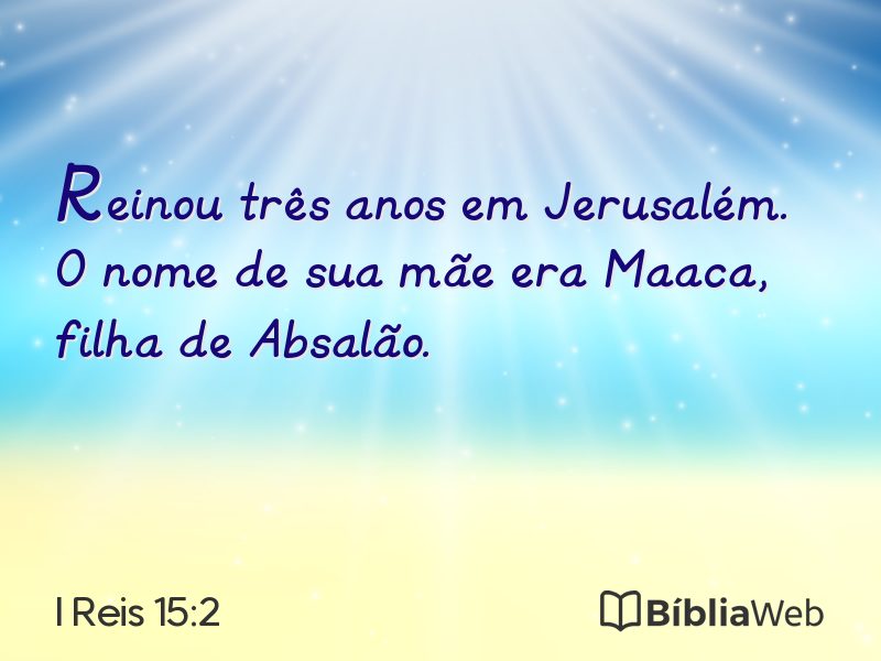 I Reis 15:2 em imagem para compartilhar