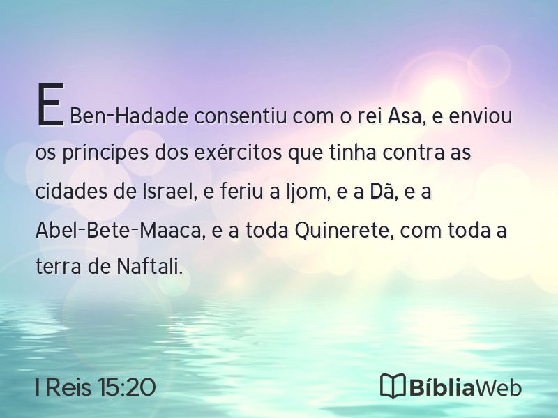 I Reis 15:20 em imagem para compartilhar