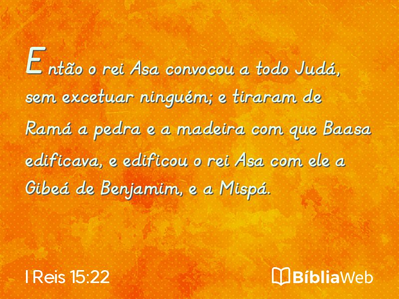 I Reis 15:22 em imagem para compartilhar