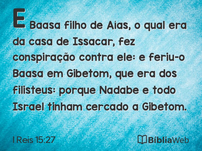 I Reis 15:27 em imagem para compartilhar