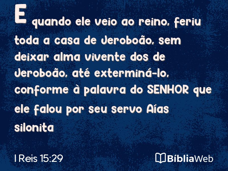 I Reis 15:29 em imagem para compartilhar