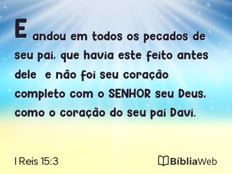 I Reis 15:3 em imagem para compartilhar