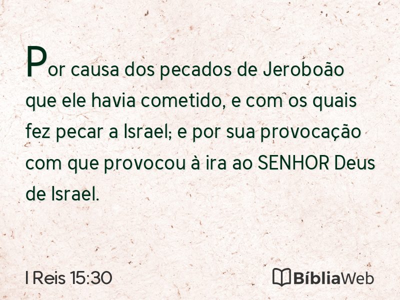 I Reis 15:30 em imagem para compartilhar