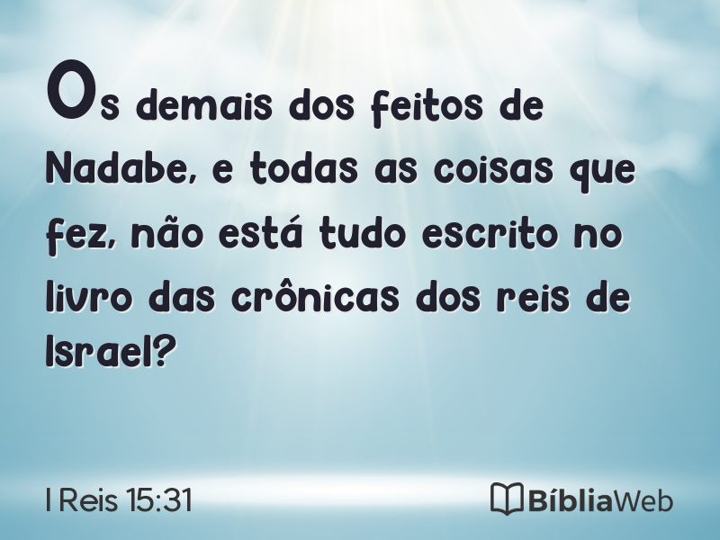 I Reis 15:31 em imagem para compartilhar