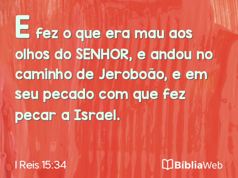 I Reis 15:34 em imagem para compartilhar