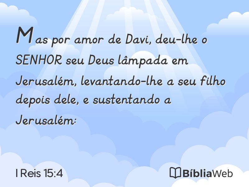 I Reis 15:4 em imagem para compartilhar