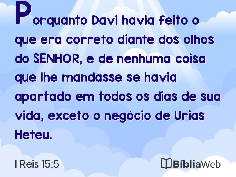 I Reis 15:5 em imagem para compartilhar
