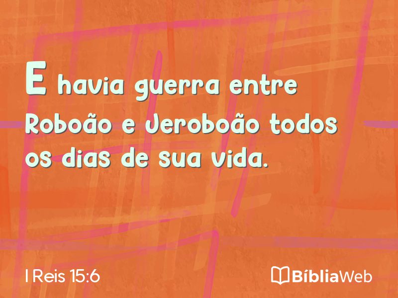 I Reis 15:6 em imagem para compartilhar