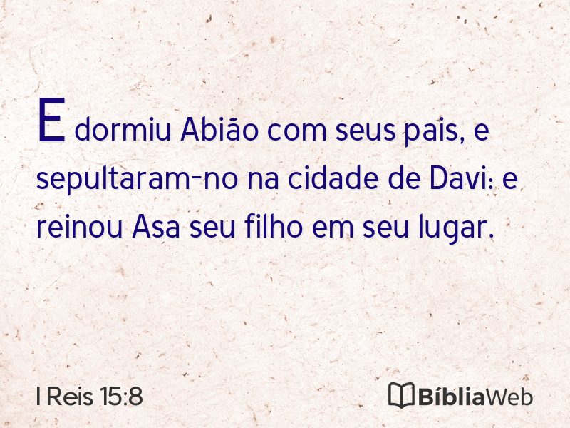 I Reis 15:8 em imagem para compartilhar