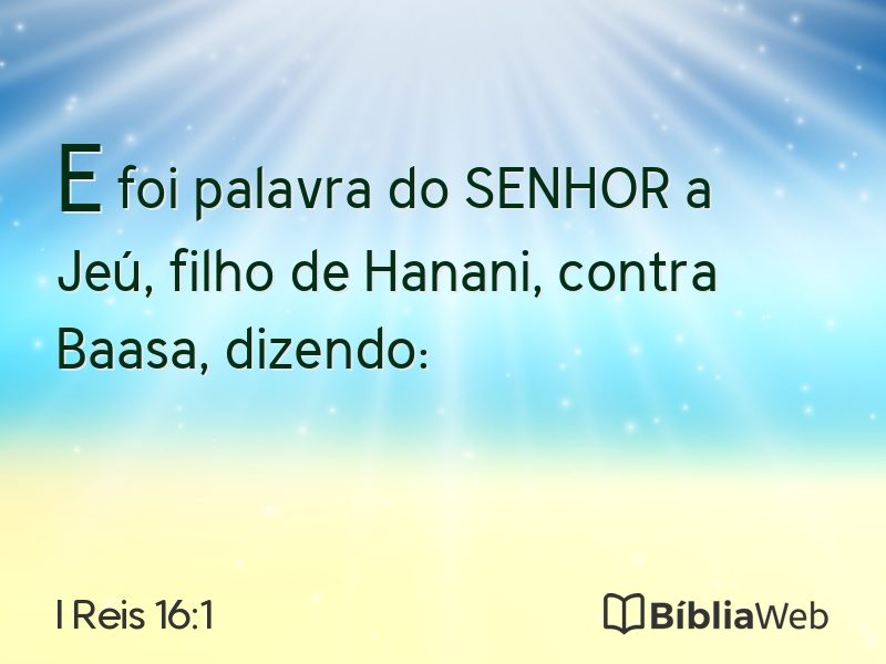 I Reis 16:1 em imagem para compartilhar