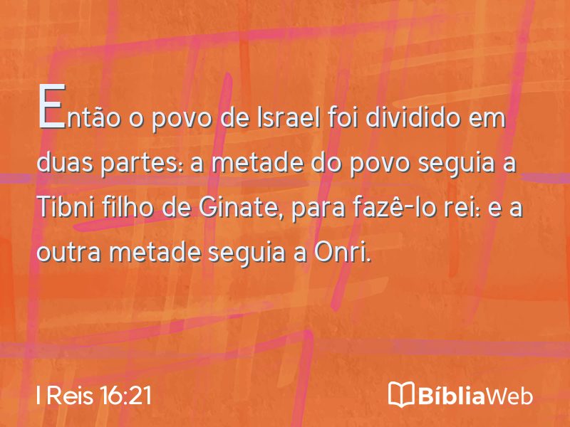 I Reis 16:21 em imagem para compartilhar