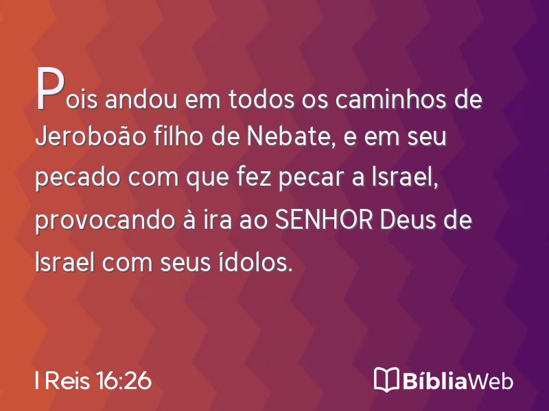 I Reis 16:26 em imagem para compartilhar