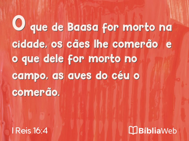 I Reis 16:4 em imagem para compartilhar