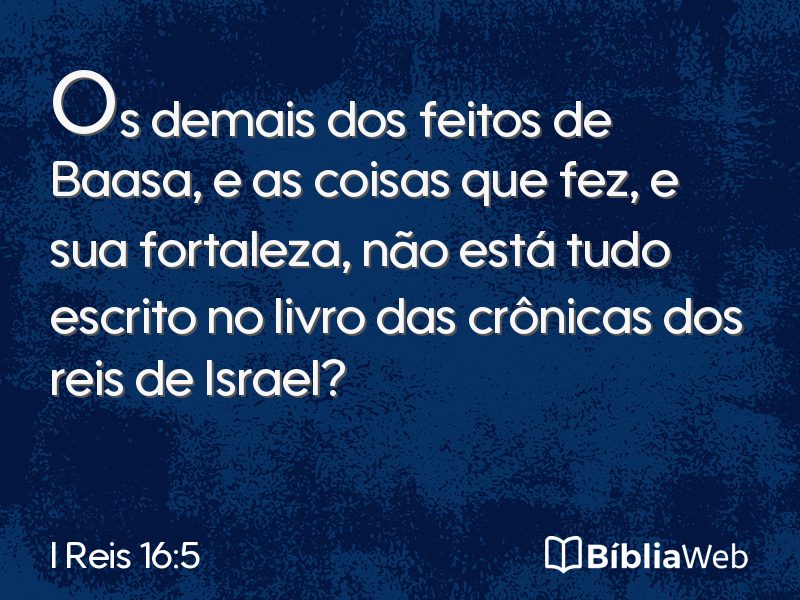 I Reis 16:5 em imagem para compartilhar