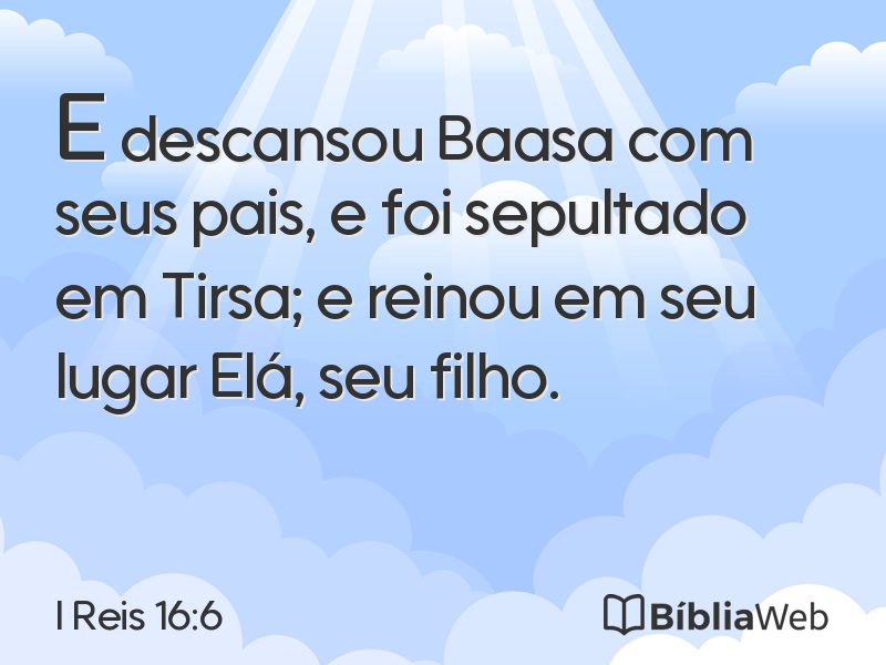 I Reis 16:6 em imagem para compartilhar