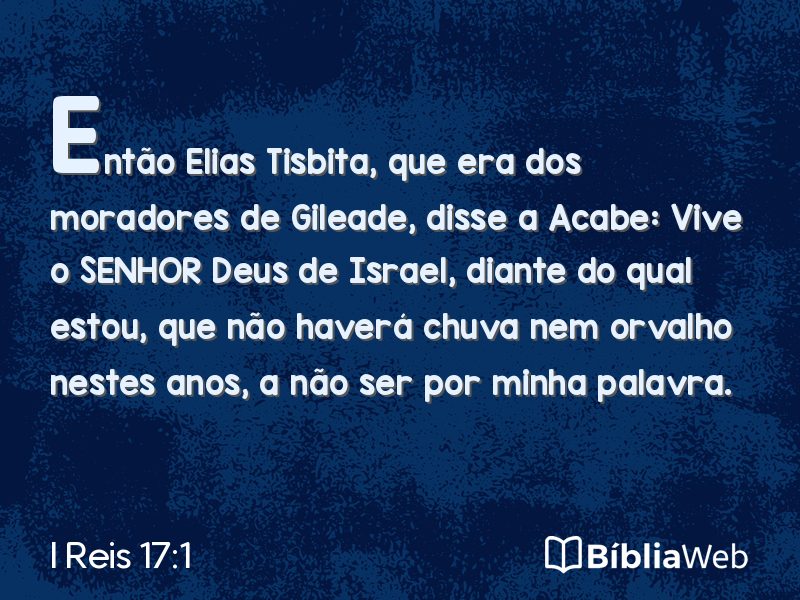 I Reis 17:1 em imagem para compartilhar