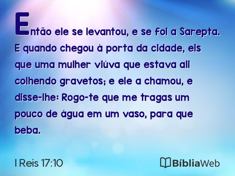I Reis 17:10 em imagem para compartilhar