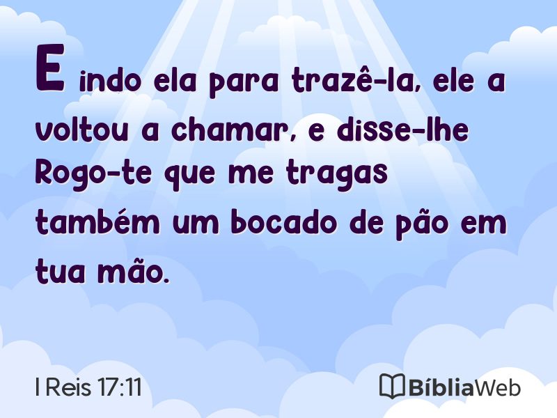 I Reis 17:11 em imagem para compartilhar