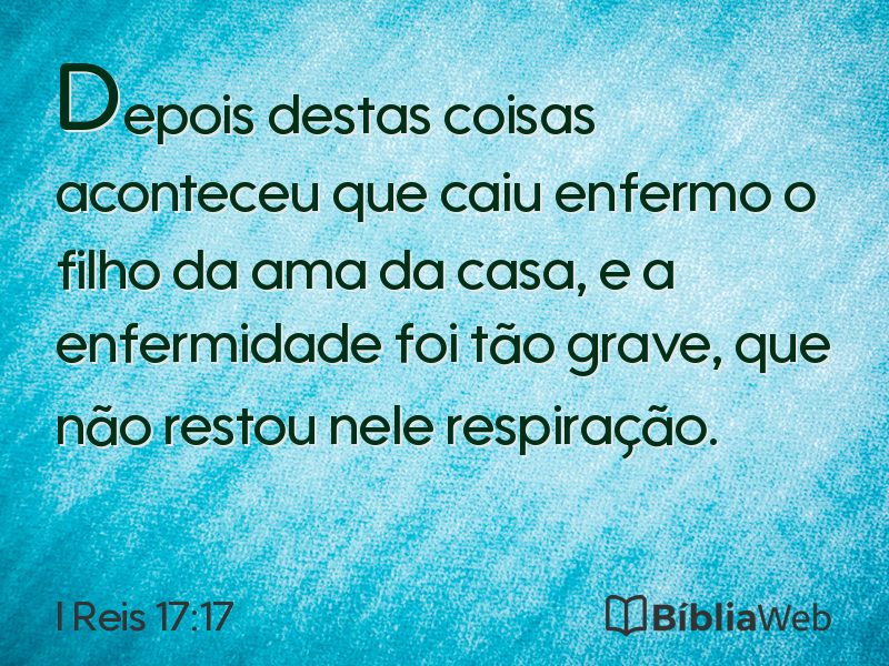 I Reis 17:17 em imagem para compartilhar