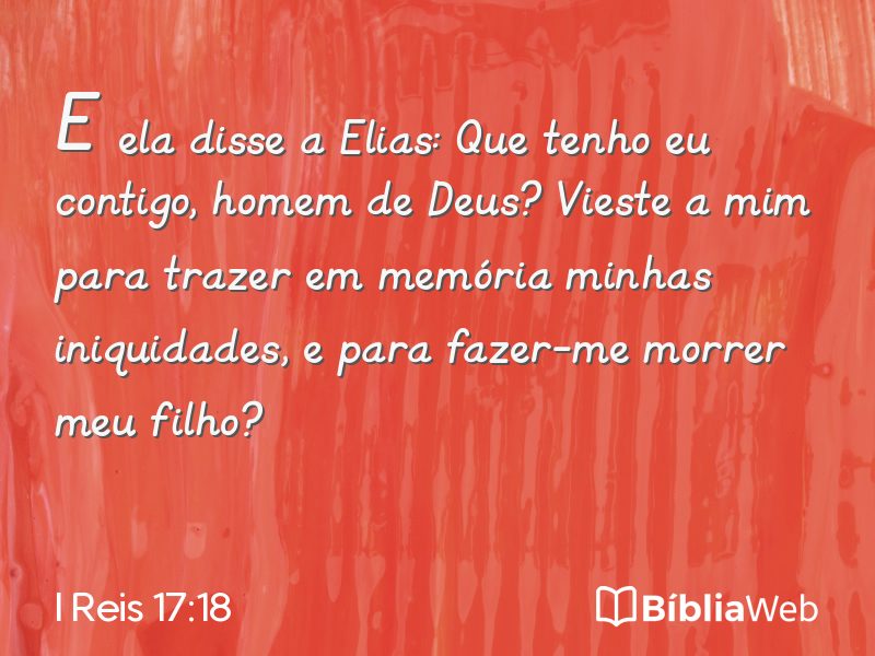 I Reis 17:18 em imagem para compartilhar