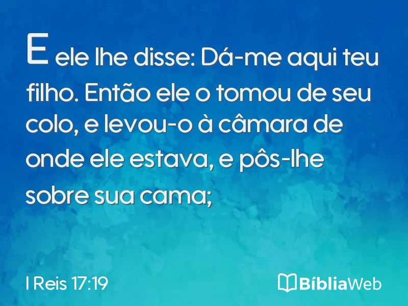I Reis 17:19 em imagem para compartilhar