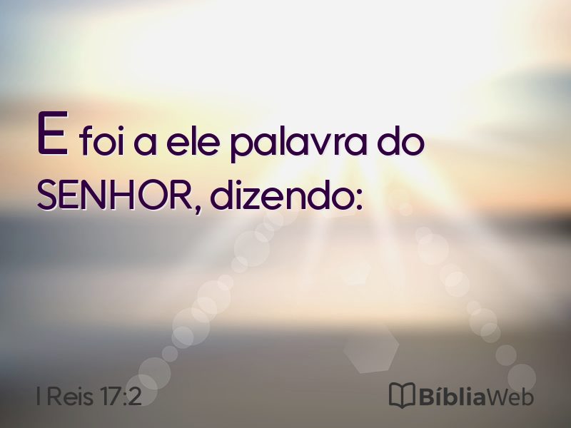 I Reis 17:2 em imagem para compartilhar