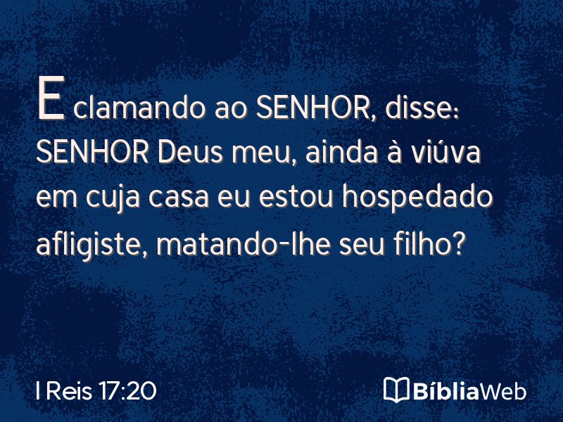 I Reis 17:20 em imagem para compartilhar