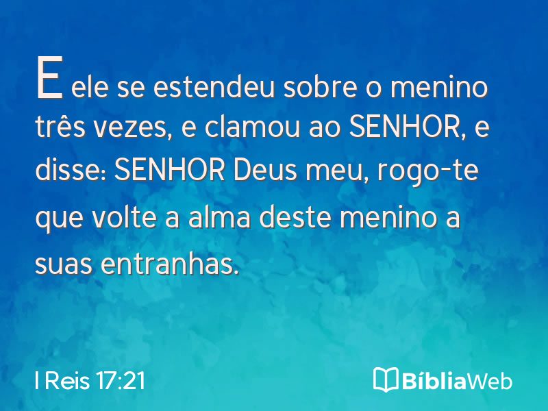 I Reis 17:21 em imagem para compartilhar