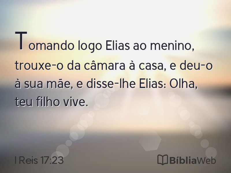 I Reis 17:23 em imagem para compartilhar