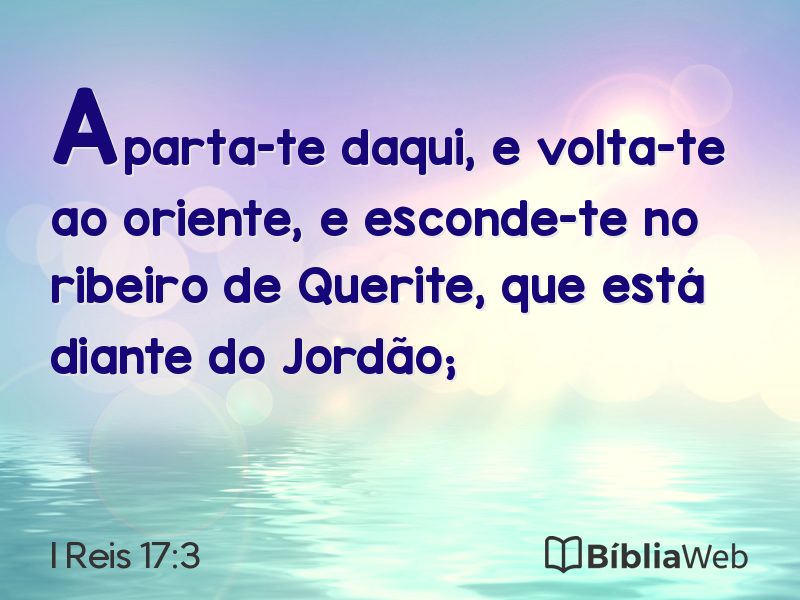 I Reis 17:3 em imagem para compartilhar