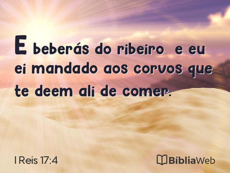 I Reis 17:4 em imagem para compartilhar