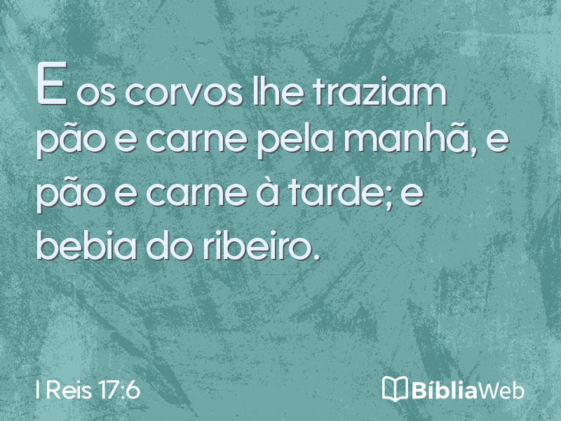 I Reis 17:6 em imagem para compartilhar