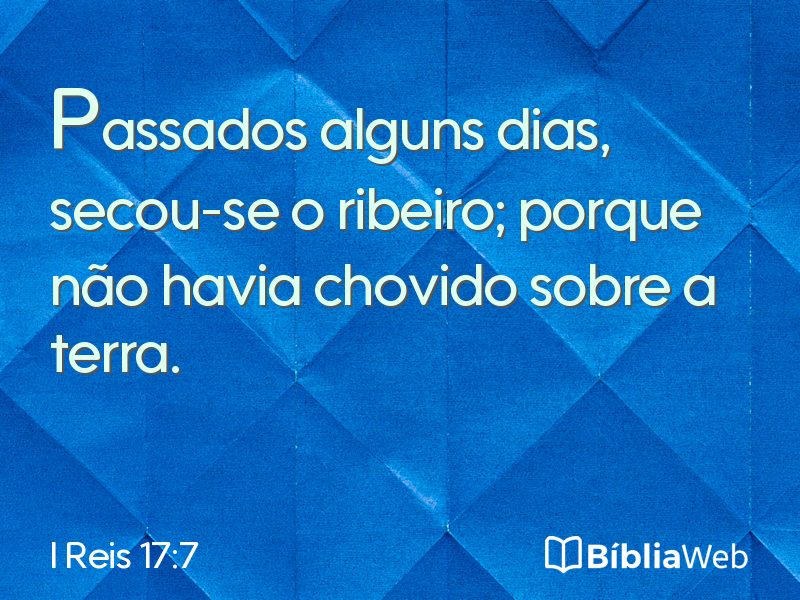 I Reis 17:7 em imagem para compartilhar