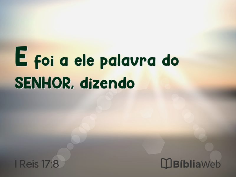 I Reis 17:8 em imagem para compartilhar